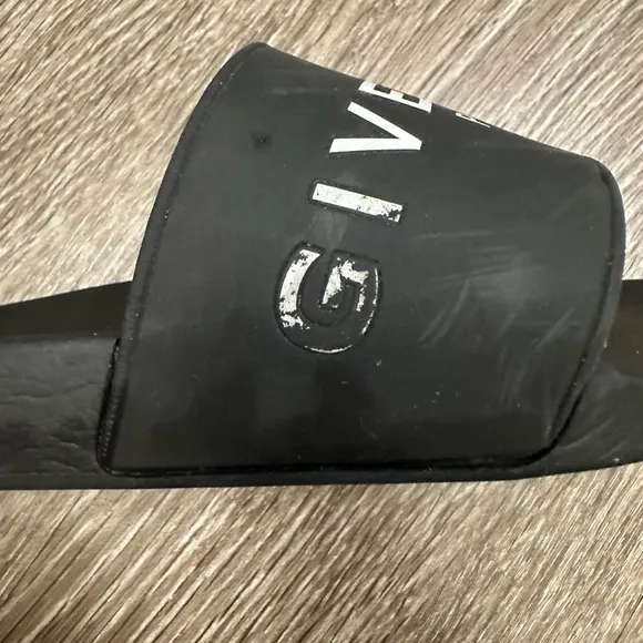 GIVENCHY rubber logo slides sandals