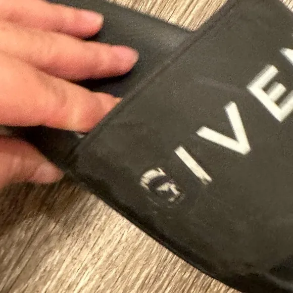 GIVENCHY rubber logo slides sandals