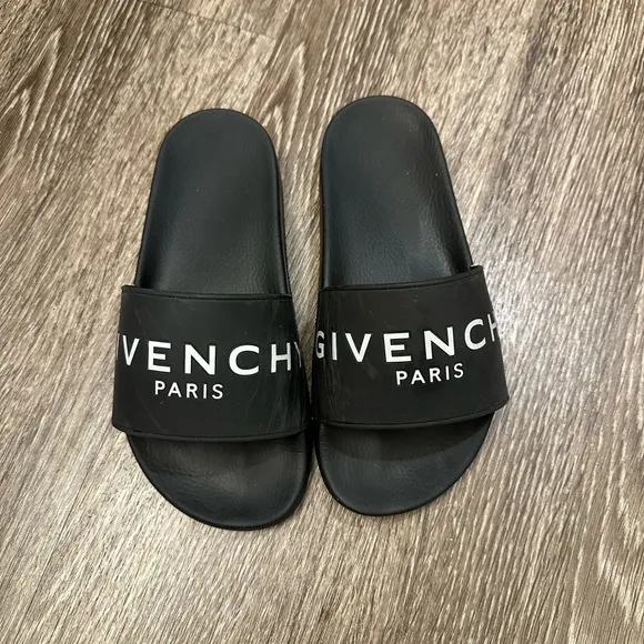 GIVENCHY rubber logo slides sandals