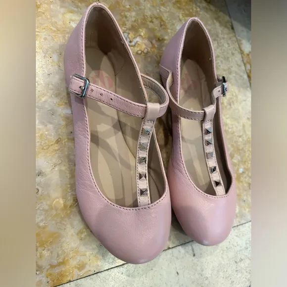 Go girl pink ballet flats with studs size 13