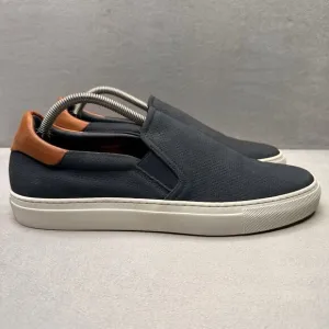 Good Man Brand Mens Size 10 Navy Blue Suede Slip-On Low Top Fashion Sneakers