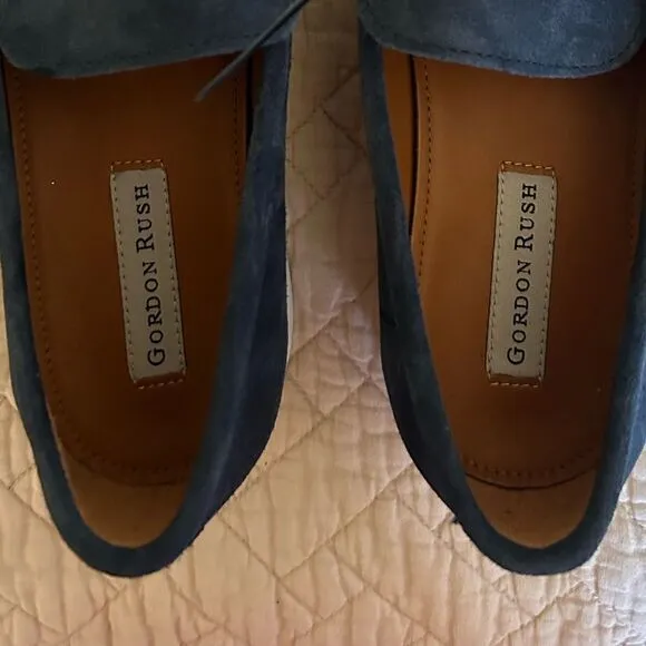 Gordon Rush Men's Parkside Penny Loafers, Navy Suede, Size 10, NWOT