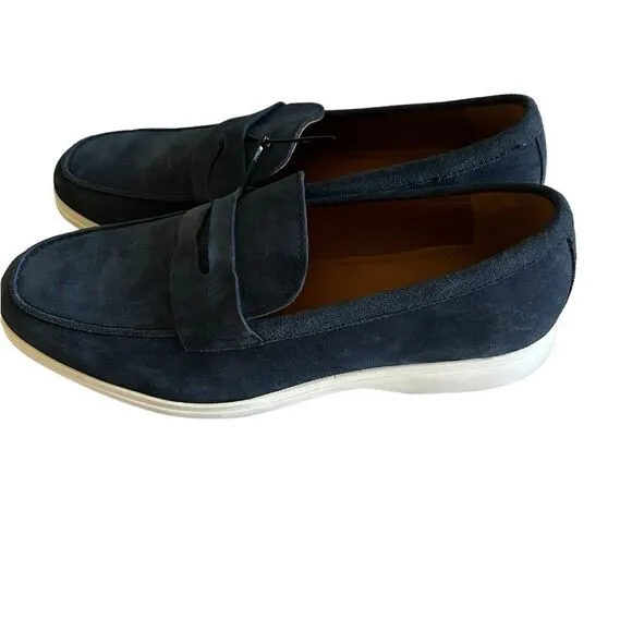 Gordon Rush Men's Parkside Penny Loafers, Navy Suede, Size 10, NWOT