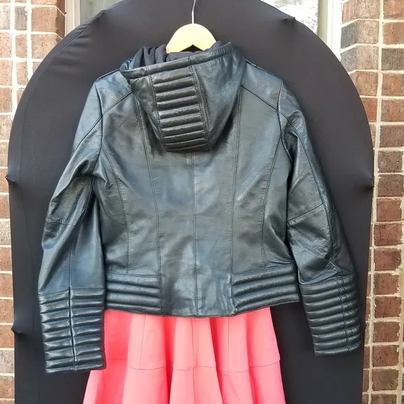 Gorgeous First Classics padded moto quilted Leather Jacket