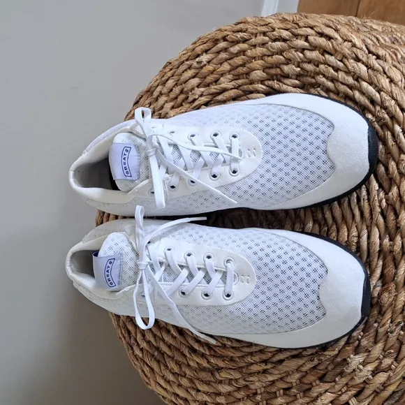 Greats Brooklyn Mens White Knit Mesh/Felt Athleisure/Fashion/Casual Sneakers S-8