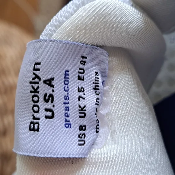 Greats Brooklyn Mens White Knit Mesh/Felt Athleisure/Fashion/Casual Sneakers S-8