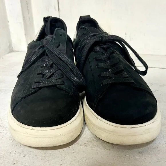 Greats Brooklyn Suede Low Top Trainer Sneakers Black / White Men's Size 8.5