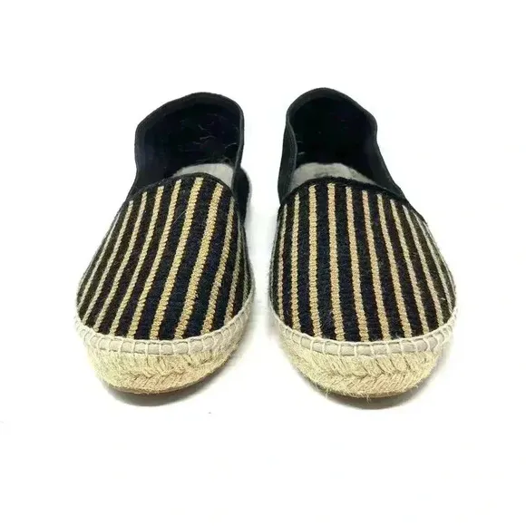 Guanabana Handmade Espadrille Black with Stripes - Size 41