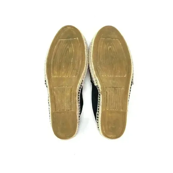 Guanabana Handmade Espadrille Black with Stripes - Size 41