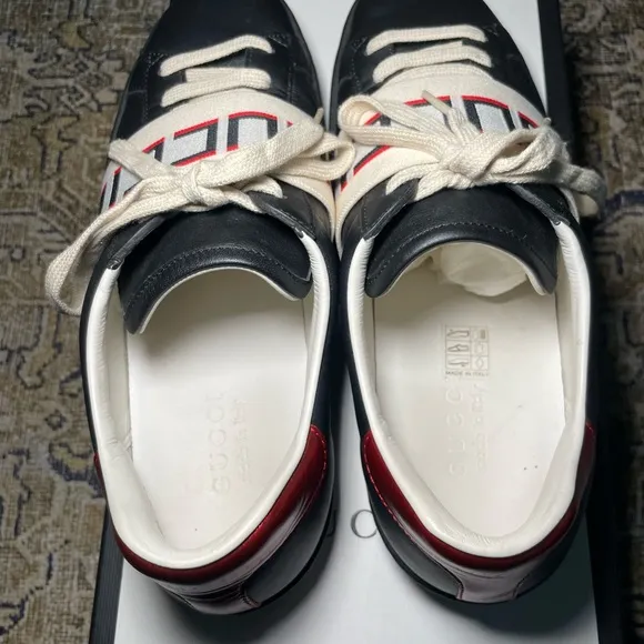 Gucci Black and Red Men's Sneakers