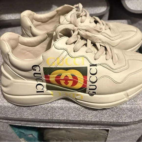 Gucci Cream Logo Sneakers