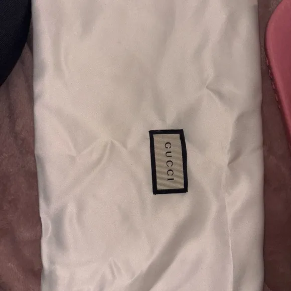 Gucci Lotus Pink Rubber Slides