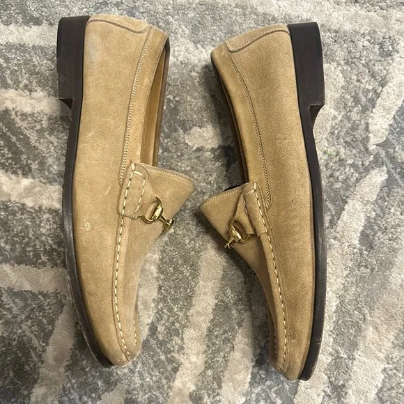 Gucci Men's Suede Tan Loafers