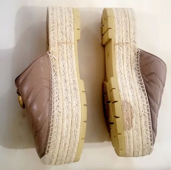 Gucci Tan Espadrilles Comfortable Slip-On Shoes