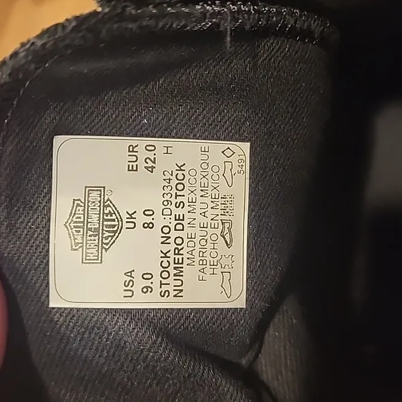 Harley-Davidson® Men's Baxter All Black  Leather Hi-Cut Sneakers sz 9