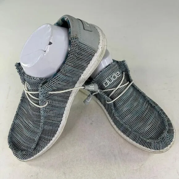 HEY DUDE Wally Sox Men's US 9 Blue Loafers Comfort Slip-On Walking Shoes
