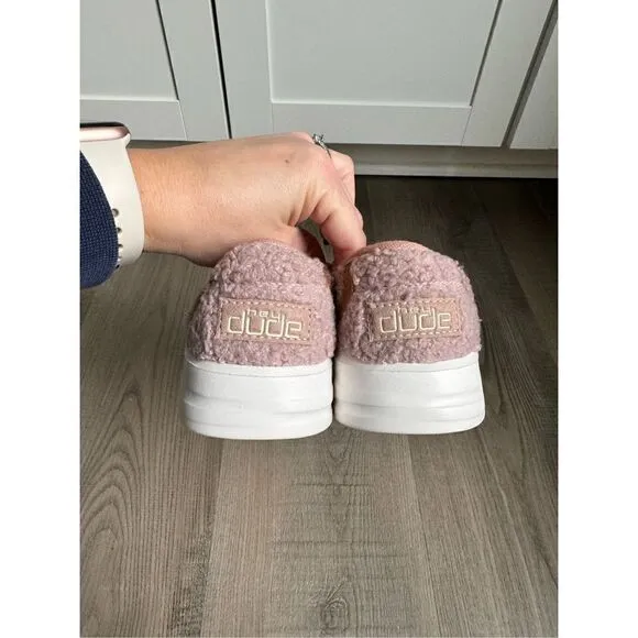Hey Dude Karina Sherpa Slip On Fashion Sneakers Women’s Size 5 Brand New