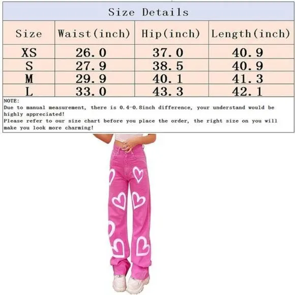 High Waisted Straight Leg Stretch Denim Pants for Women - Girls Fashion