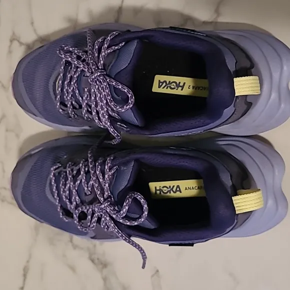 Hoka Anacapa 2 Low GTX Vibram Mega Grip Gore-Tex Purple Running Shoes Wmns 8B