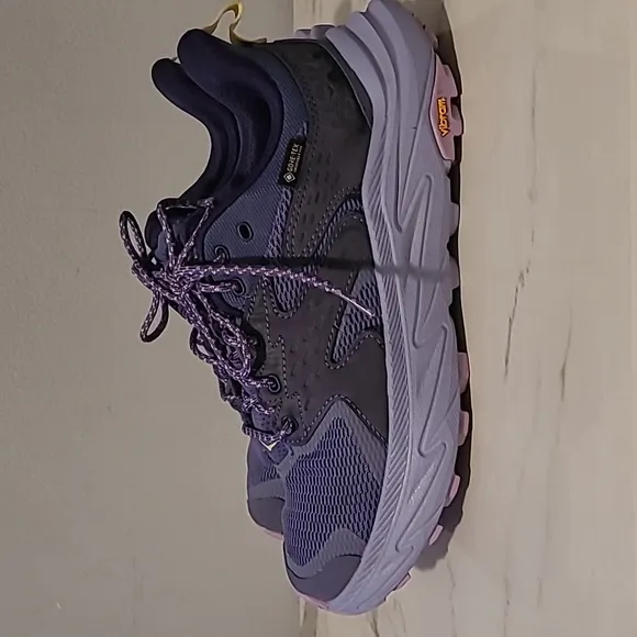Hoka Anacapa 2 Low GTX Vibram Mega Grip Gore-Tex Purple Running Shoes Wmns 8B