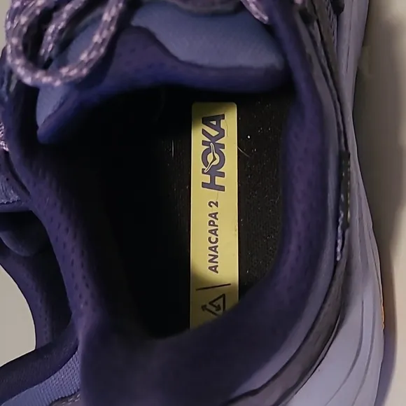Hoka Anacapa 2 Low GTX Vibram Mega Grip Gore-Tex Purple Running Shoes Wmns 8B
