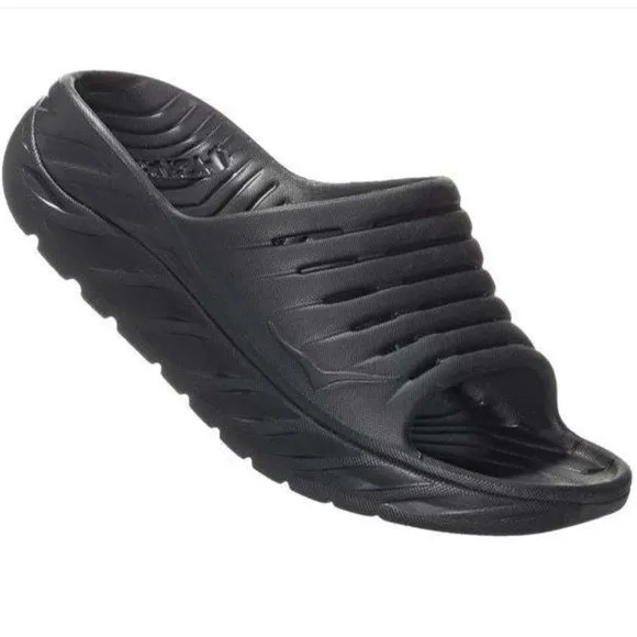 Hoka One One Ora Recovery Slides Sandals Black Comfort Mens 11