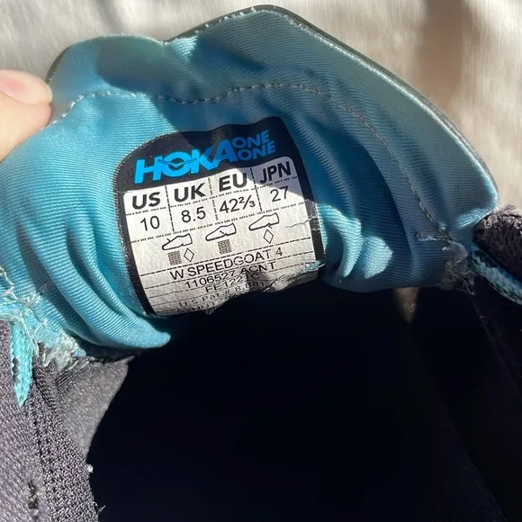 Hoka One One Speedgoat 4 Womens Sneakers Teal Cantaloupe 1106527 Size 10