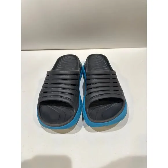 HOKA ORA Recovery Slides Ebony/Dresden Blue - Size 10