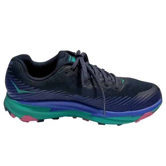 Hoka Trent 2 Trail Racer Blue Lace Up Running Sneaker Womens Size 9