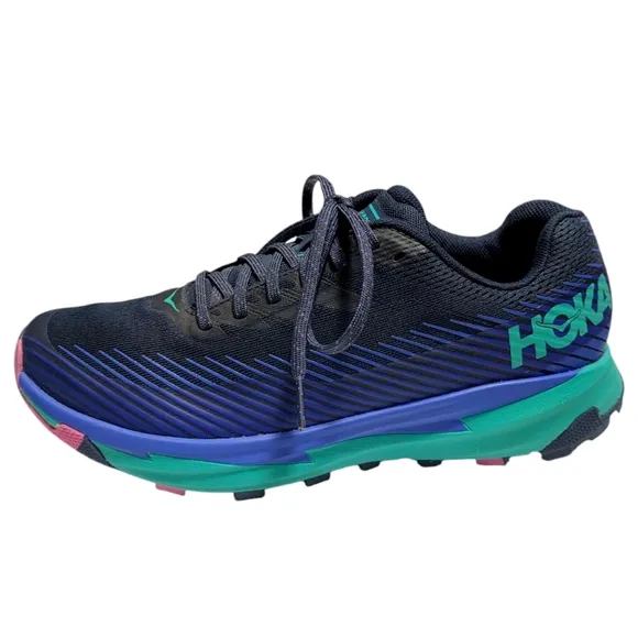 Hoka Trent 2 Trail Racer Blue Lace Up Running Sneaker Womens Size 9