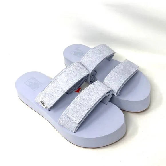 🔥HOT SALE🔥VANS Cayucas Mega Platform Gray Women’s Suede Sandals VN0A4U1XUNY