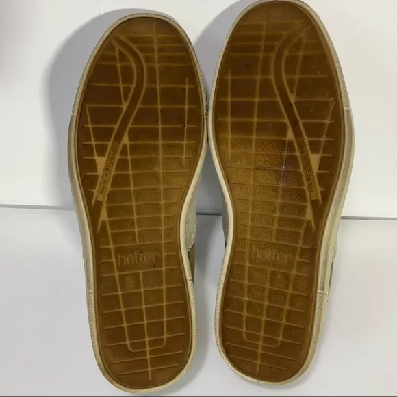 Hotter Comfort Concept Men’s Tan Brown Tie Loafers Size 9.5 Gently Used EUC.