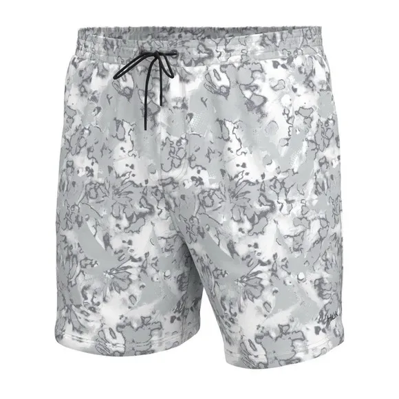 Huk Swim Trunks Men's Medium Pursuit Volley Fin Flats Shorts Above The Knee 5&quot;