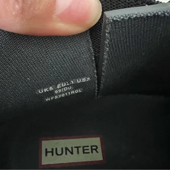 Hunter Chelsea Quilted Rain Boots Dark Slate Grey/bue 7 Original Refined NIB