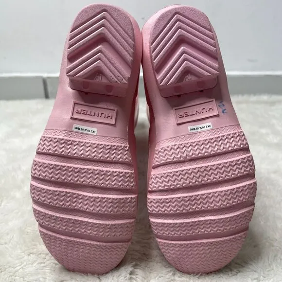 Hunter Kids Pink Silver Original Nebula Waterproof Boots Shoes Size 3B/ 4G