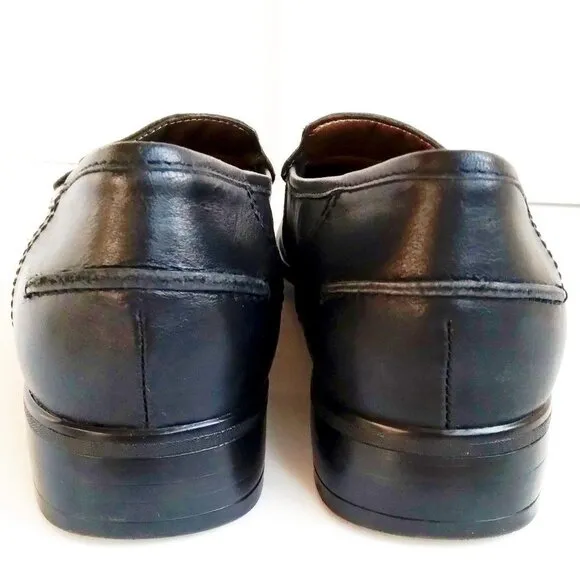 Hush Puppies Black Leather Loafers ~ Classic Design, Quality &amp; Comfort Sz 8.5