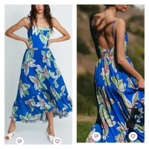 HUTCH x Anthropologie Ari Blue Floral Midi Cocktail Dress Size 6 NWT`