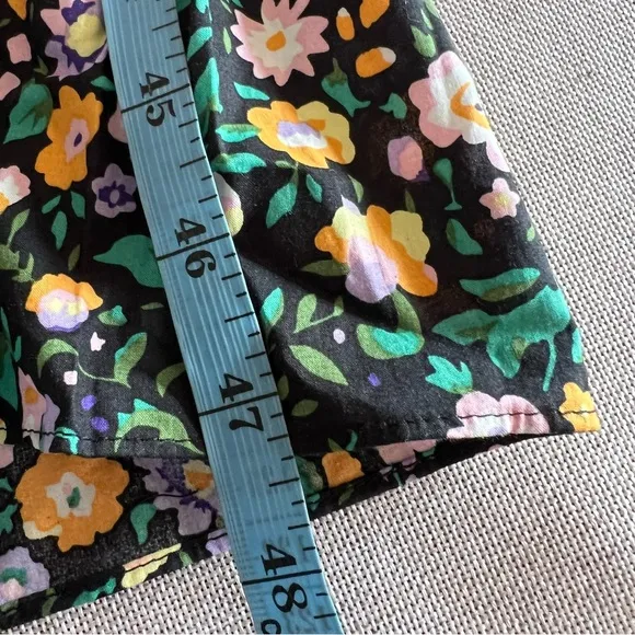 Hyacinth house smocked Samantha midi dress ladies size small black multi floral