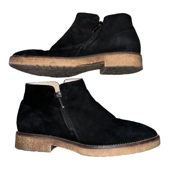 ITALEAU Womens Foliana Waterproof Suede Boots Handmade in Italy Rubber