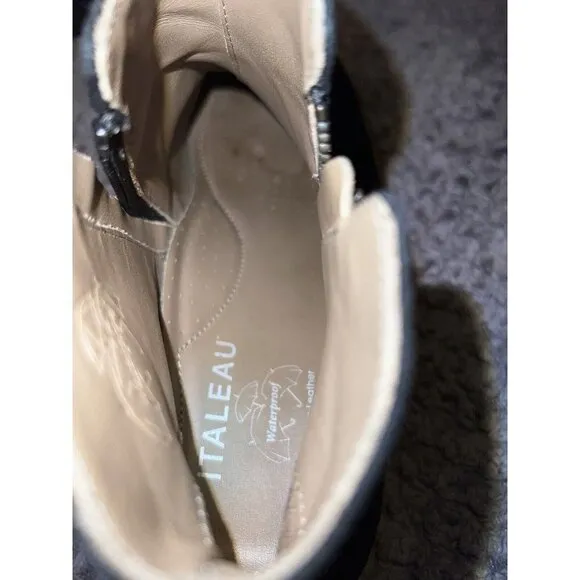 ITALEAU Womens Foliana Waterproof Suede Boots Handmade in Italy Rubber