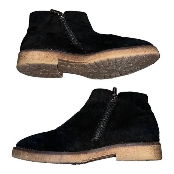 ITALEAU Womens Foliana Waterproof Suede Boots Handmade in Italy Rubber