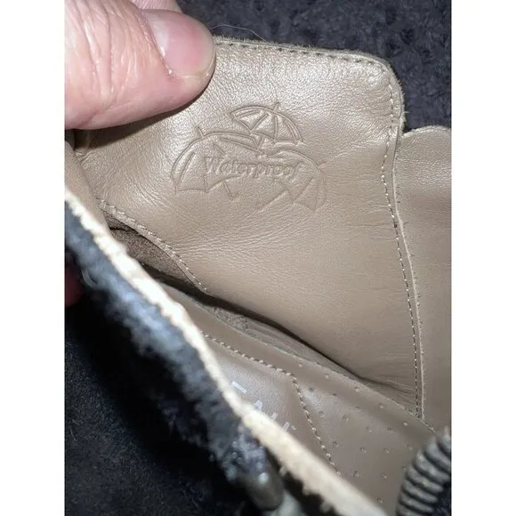 ITALEAU Womens Foliana Waterproof Suede Boots Handmade in Italy Rubber