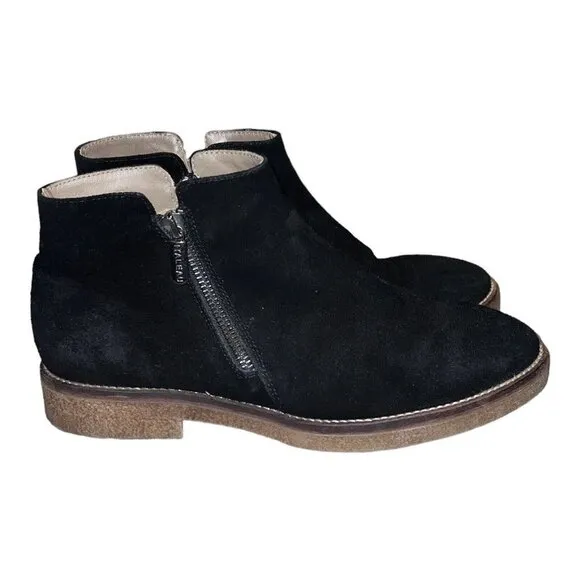 ITALEAU Womens Foliana Waterproof Suede Boots Handmade in Italy Rubber
