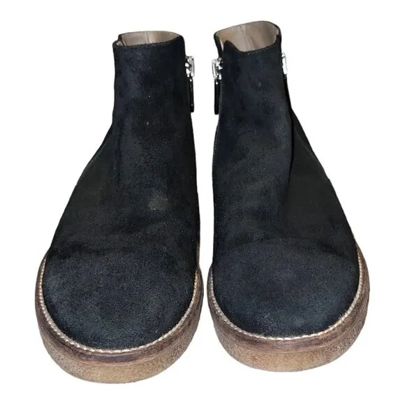 ITALEAU Womens Foliana Waterproof Suede Boots Handmade in Italy Rubber