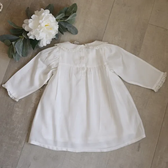 Ivory Heirloom Dress Long Sleeve Special Occasion Size Newborn Boutique NWT