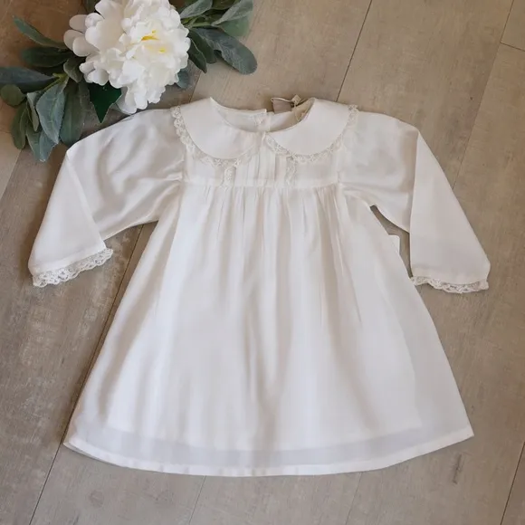 Ivory Heirloom Dress Long Sleeve Special Occasion Size Newborn Boutique NWT
