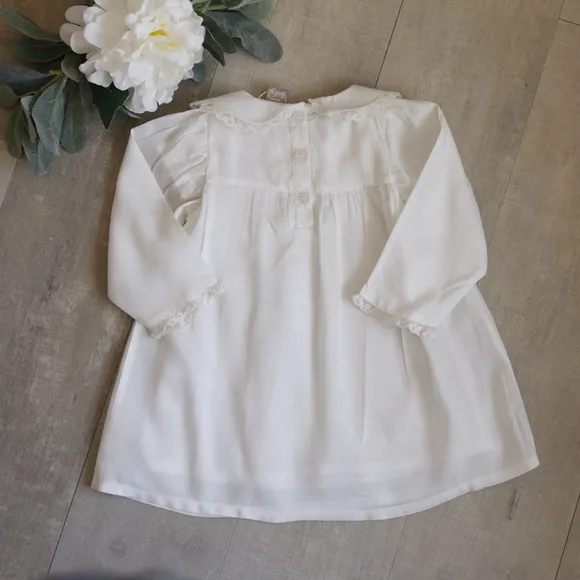 Ivory Heirloom Dress Long Sleeve Special Occasion Size Newborn Boutique NWT
