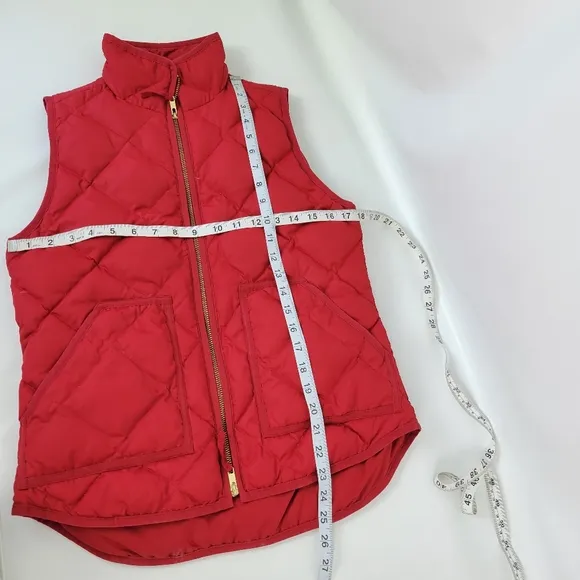 J. Crew Down Quilted Puff Vest Sz XS