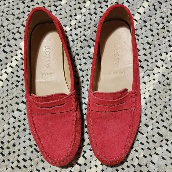 J. Crew 'James' Suede Loafers - Soft Fuchsia