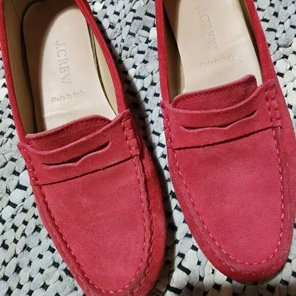 J. Crew 'James' Suede Loafers - Soft Fuchsia